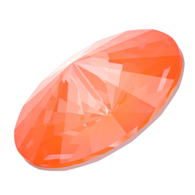 Serinity Chatons Round Stones Rivoli (1122) Crystal Electric Orange Ignite UNFOILED - Bluestreak Crystals