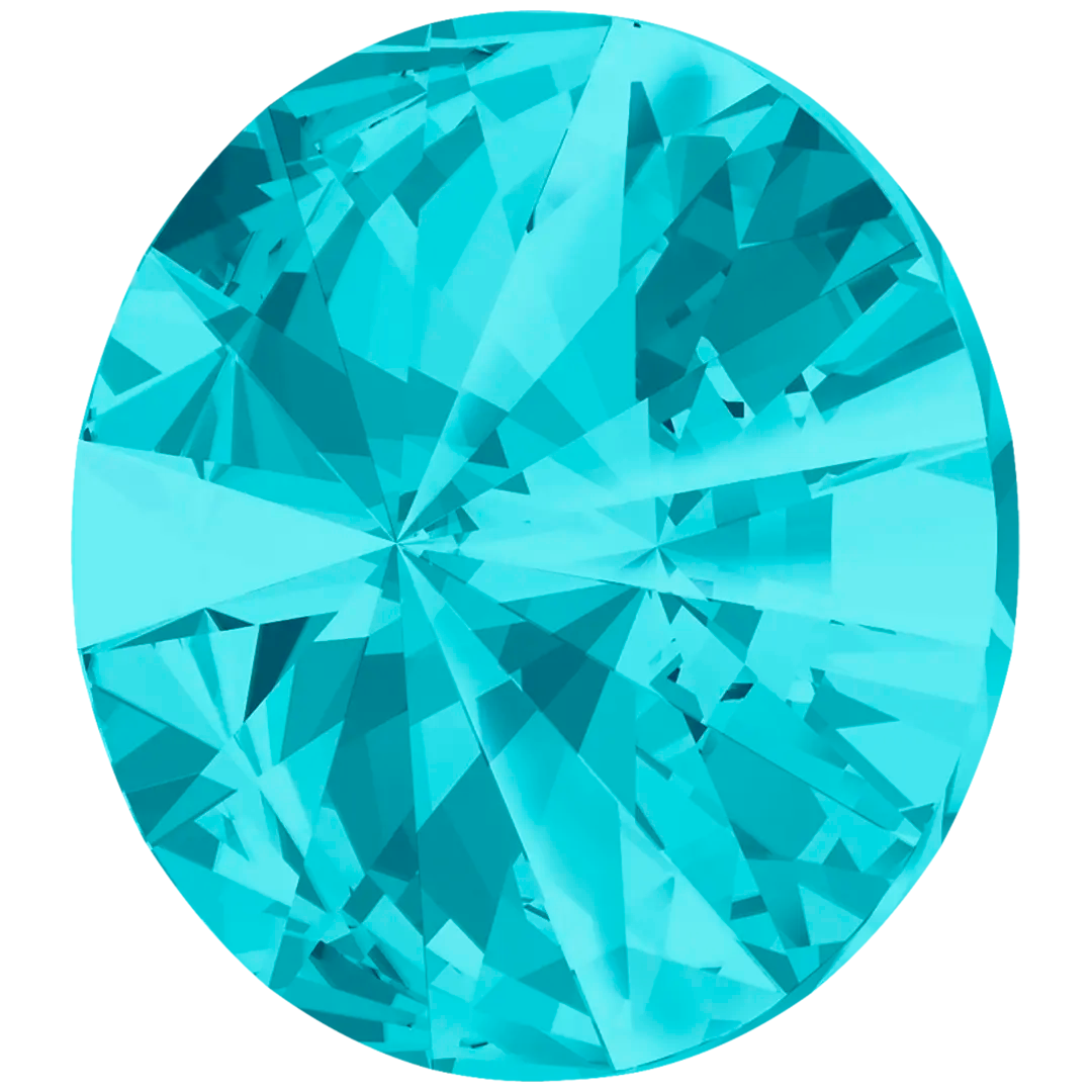 Serinity Chatons Round Stones Rivoli (1122) Light Turquoise - Bluestreak Crystals