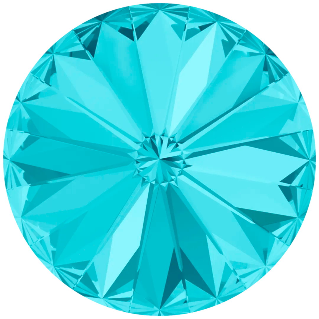 Serinity Chatons Round Stones Rivoli (1122) Light Turquoise - Bluestreak Crystals