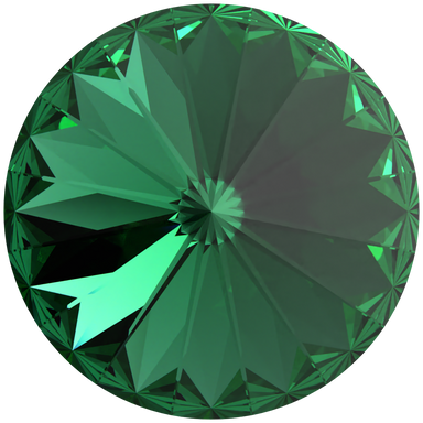 Swarovski Chatons Round Stones Rivoli (1122) Majestic Green - Bluestreak Crystals