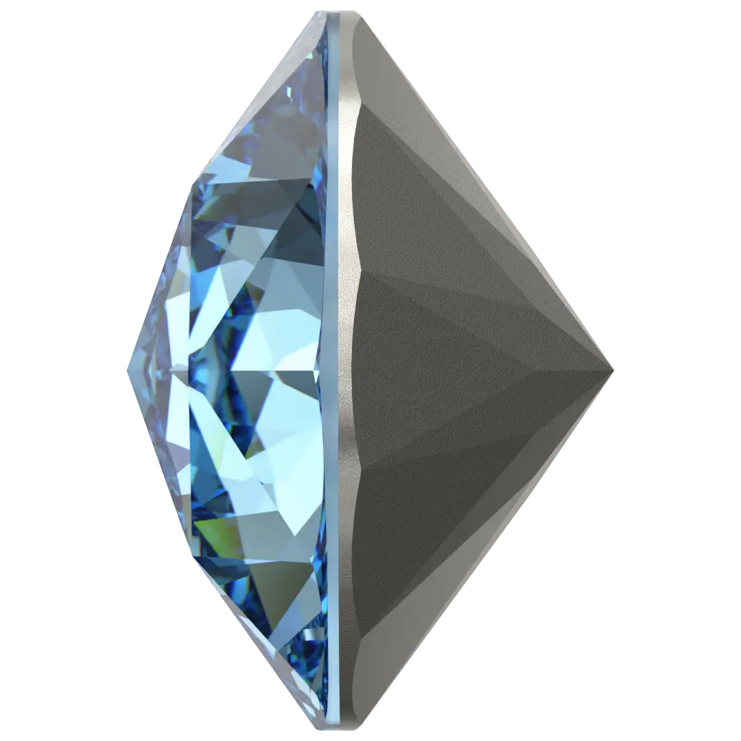 Swarovski Chatons Round Stones Rose Cut (1401) Aquamarine - Bluestreak Crystals