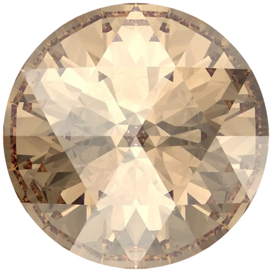 Serinity Chatons Round Stones Rose Cut (1401) Crystal Golden Shadow - Bluestreak Crystals