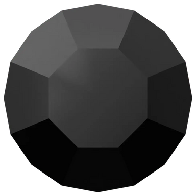 Serinity Chatons Round Stones Small (1100) Jet - Bluestreak Crystals