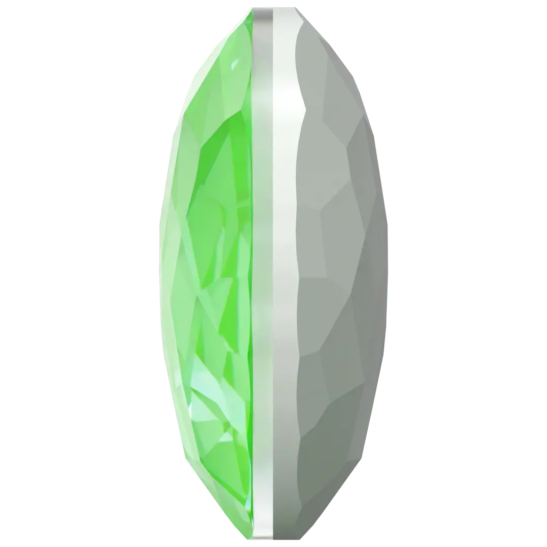Serinity Chatons Round Stones Thin (1383) Crystal Electric Green Ignite UNFOILED - Bluestreak Crystals