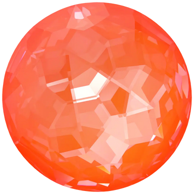 Serinity Chatons Round Stones Thin (1383) Crystal Electric Orange Ignite UNFOILED - Bluestreak Crystals