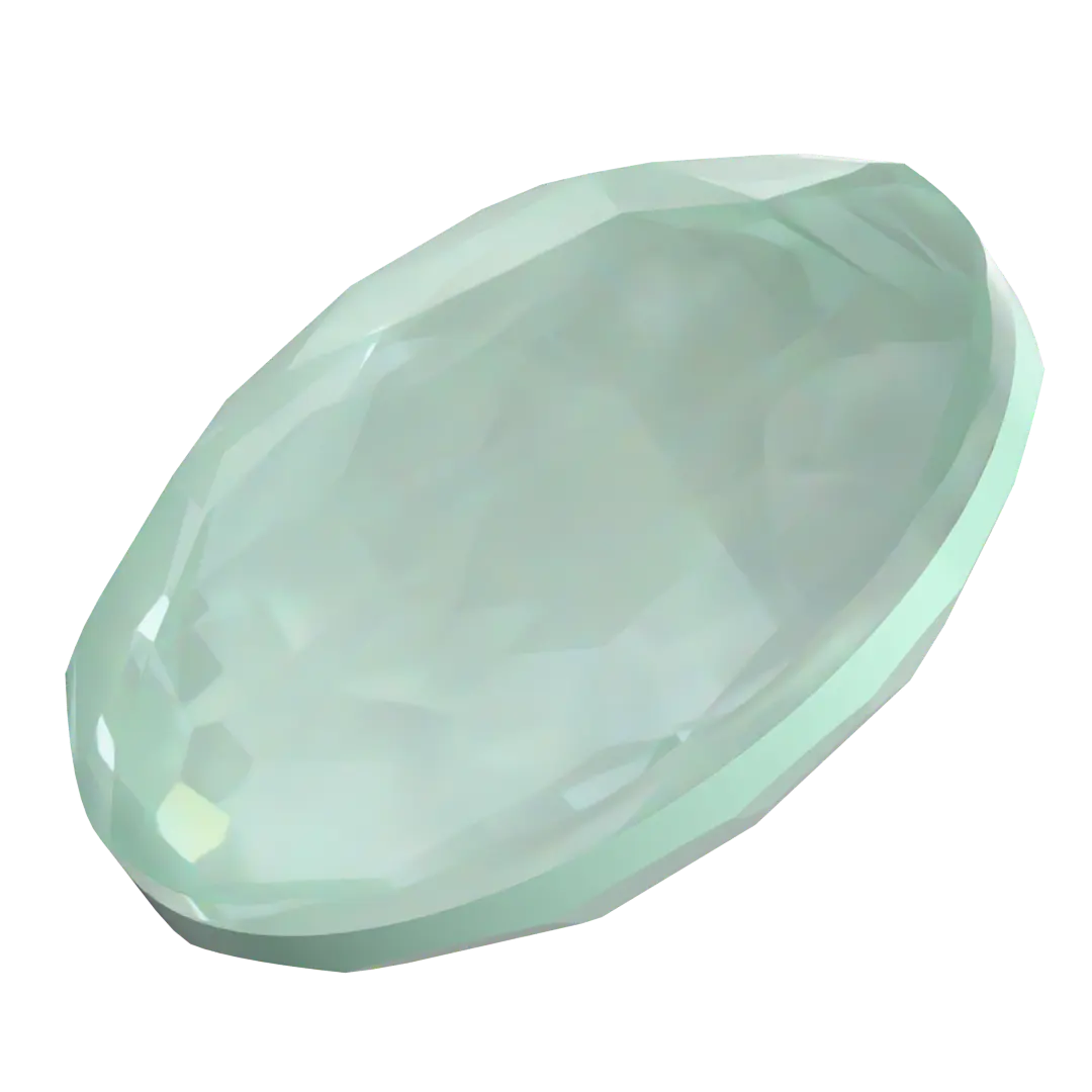 Serinity Chatons Round Stones Thin (1383) Crystal Soft Mint Ignite - Bluestreak Crystals