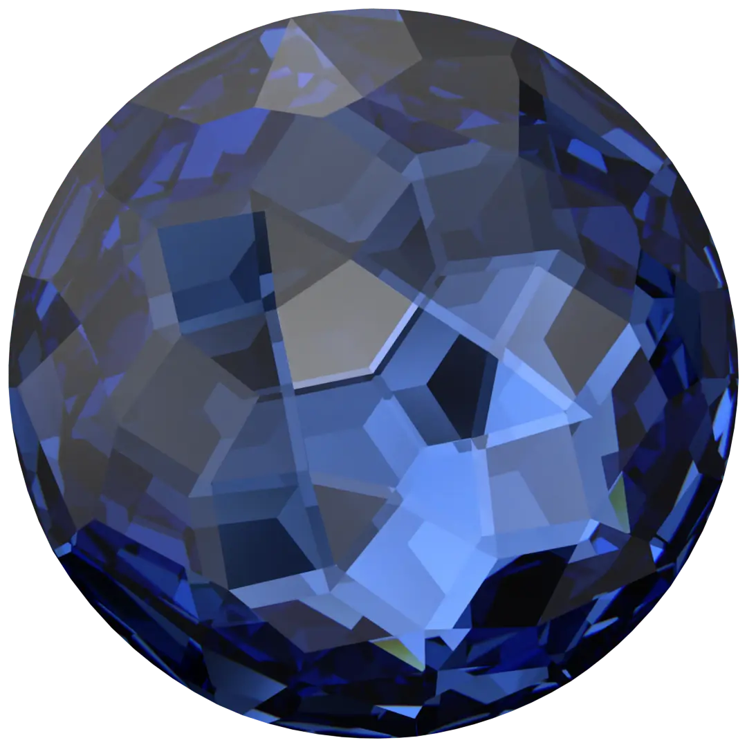 Serinity Chatons Round Stones Thin (1383) Dark Sapphire - Bluestreak Crystals