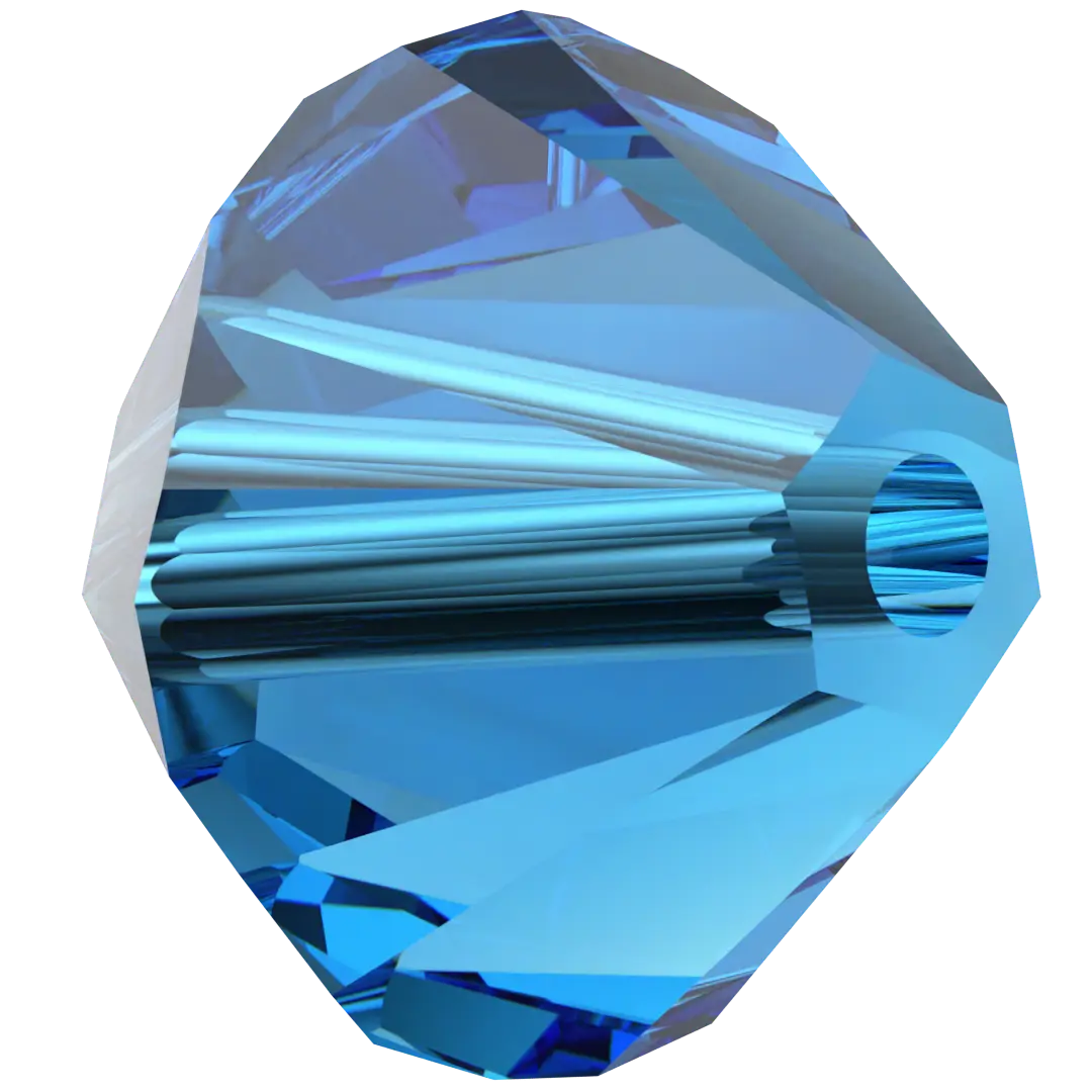 Swarovski Crystal Beads Bicone Capri Blue – Bluestreak Crystals