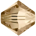 Swarovski Crystal Beads Bicone (5328) Crystal Golden Shadow - Bluestreak Crystals