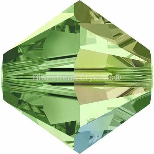 Serinity Crystal Beads Bicone (5328) Peridot AB-Serinity Beads-4mm - Pack of 25-Bluestreak Crystals