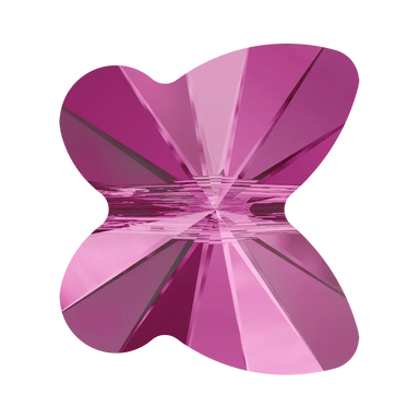 Serinity Crystal Beads Butterfly (5754) Fuchsia - Bluestreak Crystals
