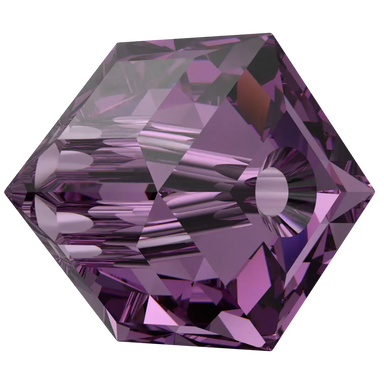 Serinity Crystal Beads Cube (5601) Amethyst - Bluestreak Crystals