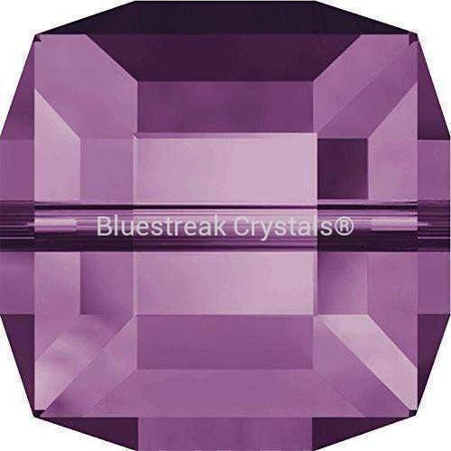 Serinity Crystal Beads Cube (5601) Amethyst-Serinity Beads-4mm - Pack of 5-Bluestreak Crystals