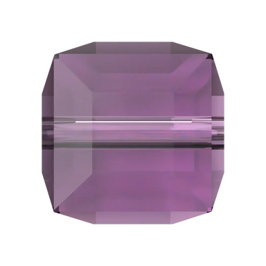 Serinity Crystal Beads Cube (5601) Amethyst - Bluestreak Crystals