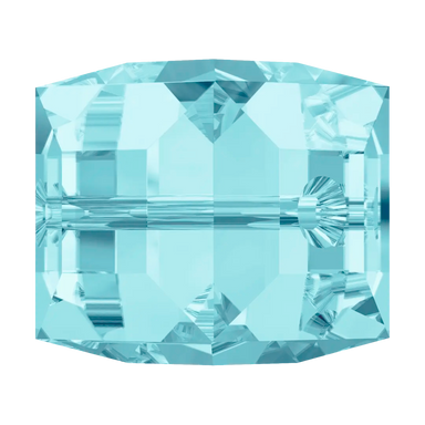 Serinity Crystal Beads Cube (5601) Aquamarine - Bluestreak Crystals