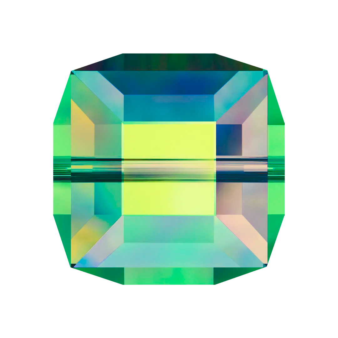 Serinity Crystal Beads Cube (5601) Crystal Vitrail Medium B - Bluestreak Crystals