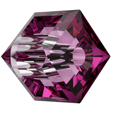 Serinity Crystal Beads Cube (5601) Dark Rose - Bluestreak Crystals