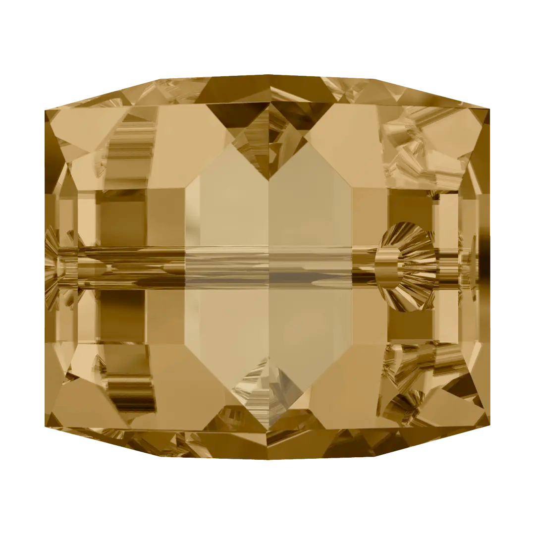Serinity Crystal Beads Cube (5601) Light Colorado Topaz - Bluestreak Crystals