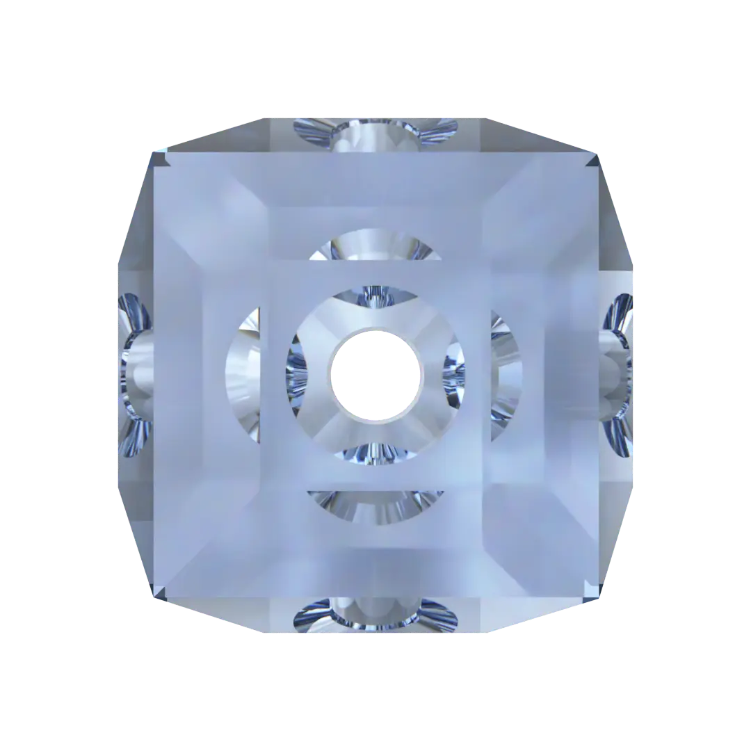Serinity Crystal Beads Cube (5601) Light Sapphire - Bluestreak Crystals