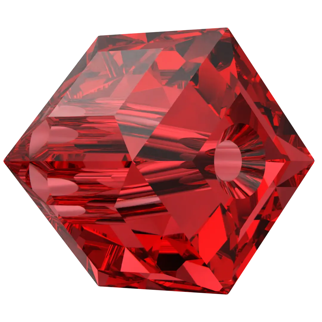 Serinity Crystal Beads Cube (5601) Light Siam - Bluestreak Crystals