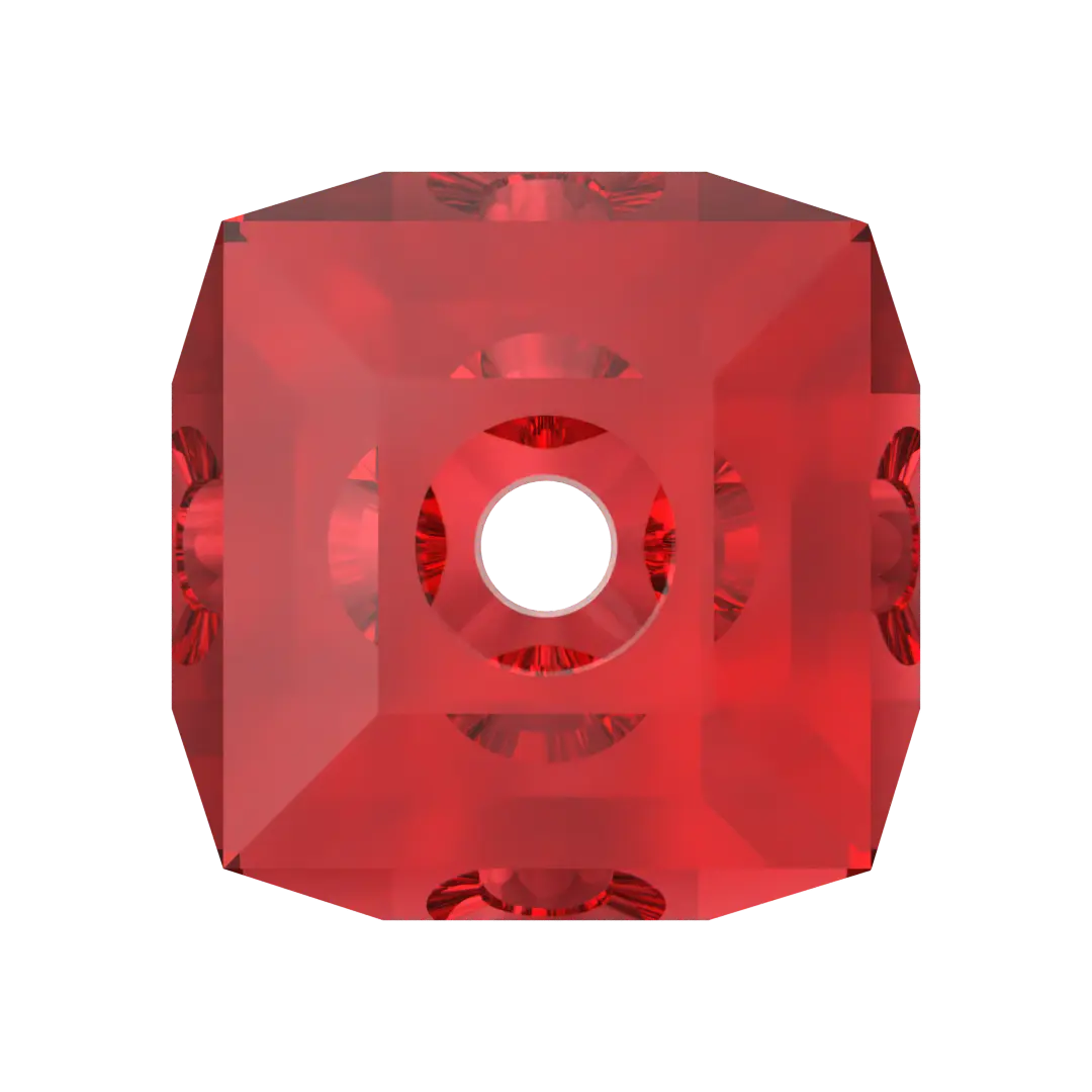 Serinity Crystal Beads Cube (5601) Light Siam - Bluestreak Crystals