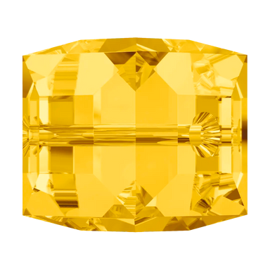 Serinity Crystal Beads Cube (5601) Light Topaz - Bluestreak Crystals