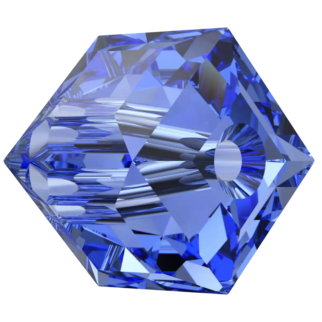 Serinity Crystal Beads Cube (5601) Sapphire - Bluestreak Crystals