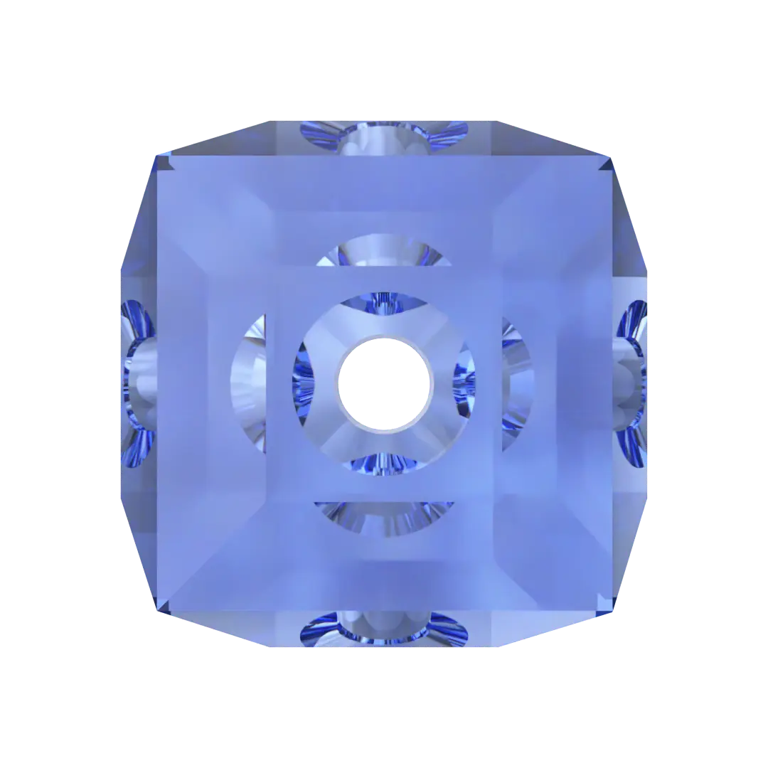 Serinity Crystal Beads Cube (5601) Sapphire - Bluestreak Crystals