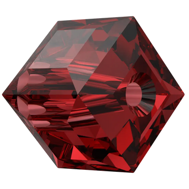 Serinity Crystal Beads Cube (5601) Siam - Bluestreak Crystals