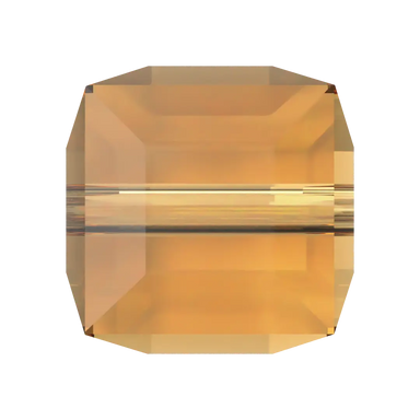 Serinity Crystal Beads Cube (5601) Topaz - Bluestreak Crystals