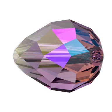 Swarovski Crystal Beads Drop (5500) Amethyst Shimmer 2X - Bluestreak Crystals