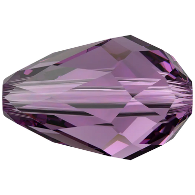 Swarovski Crystal Beads Drop (5500) Amethyst - Bluestreak Crystals