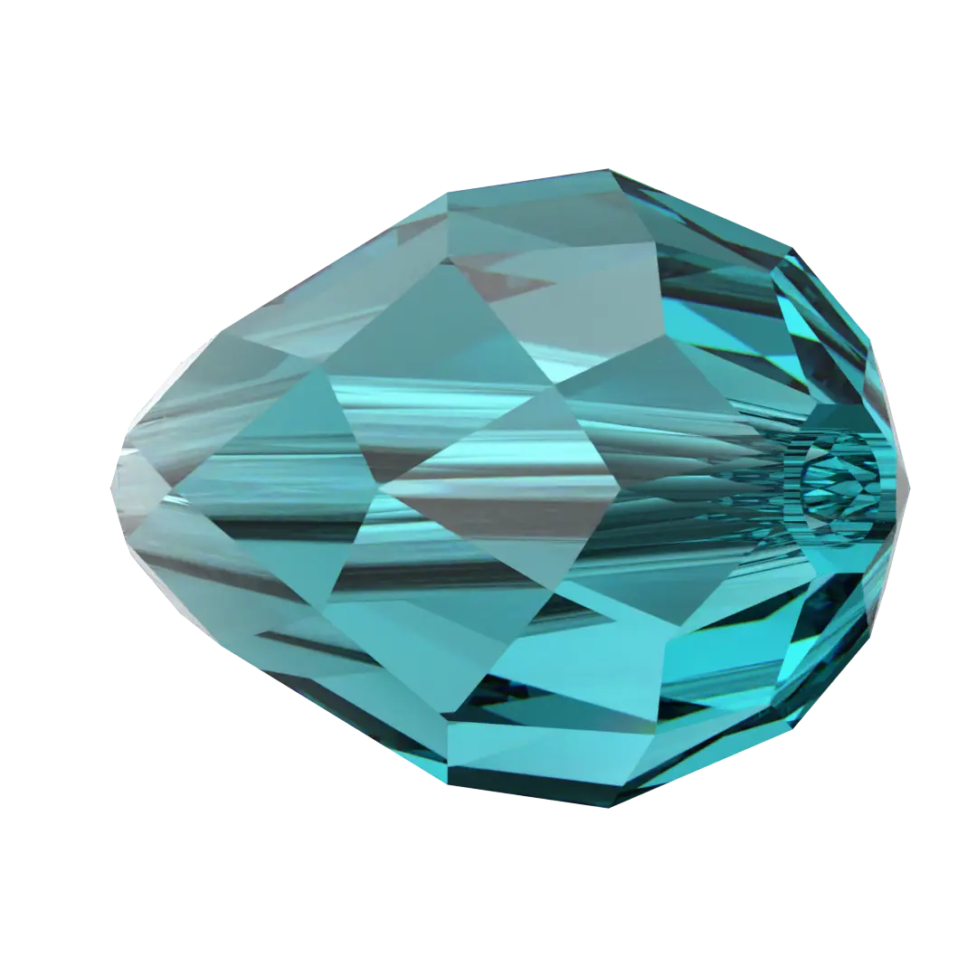 Swarovski Crystal Beads Pear Blue Zircon