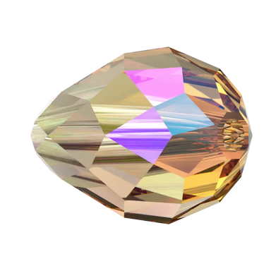 Swarovski Crystal Beads Drop (5500) Light Colorado Topaz Shimmer 2X - Bluestreak Crystals