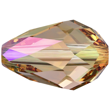 Swarovski Crystal Beads Drop (5500) Light Colorado Topaz Shimmer 2X - Bluestreak Crystals