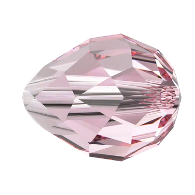 Swarovski Crystal Beads Drop (5500) Light Rose - Bluestreak Crystals