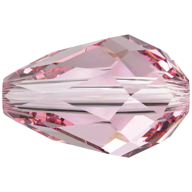 Swarovski Crystal Beads Drop (5500) Light Rose - Bluestreak Crystals