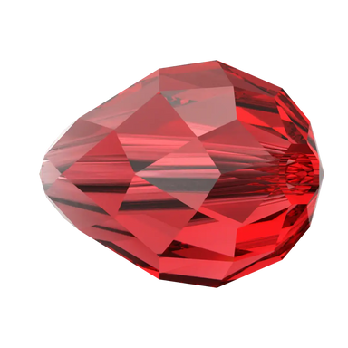 Swarovski Crystal Beads Drop (5500) Light Siam - Bluestreak Crystals