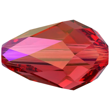 Swarovski Crystal Beads Drop (5500) Light Siam Shimmer 2X - Bluestreak Crystals