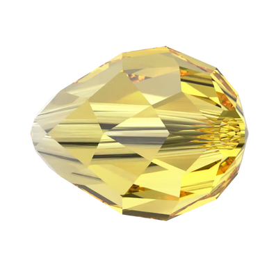 Serinity Crystal Beads Drop (5500) Light Topaz - Bluestreak Crystals