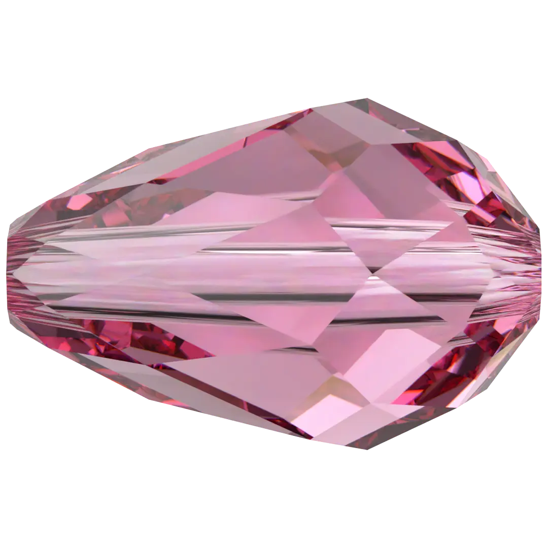 Serinity Crystal Beads Drop (5500) Rose - Bluestreak Crystals