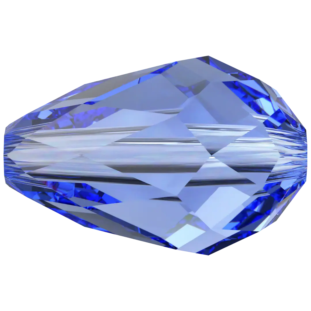 Swarovski Crystal Beads Pear Sapphire Bluestreak Crystals