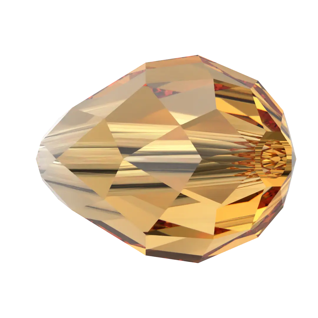 Serinity Crystal Beads Drop (5500) Topaz - Bluestreak Crystals