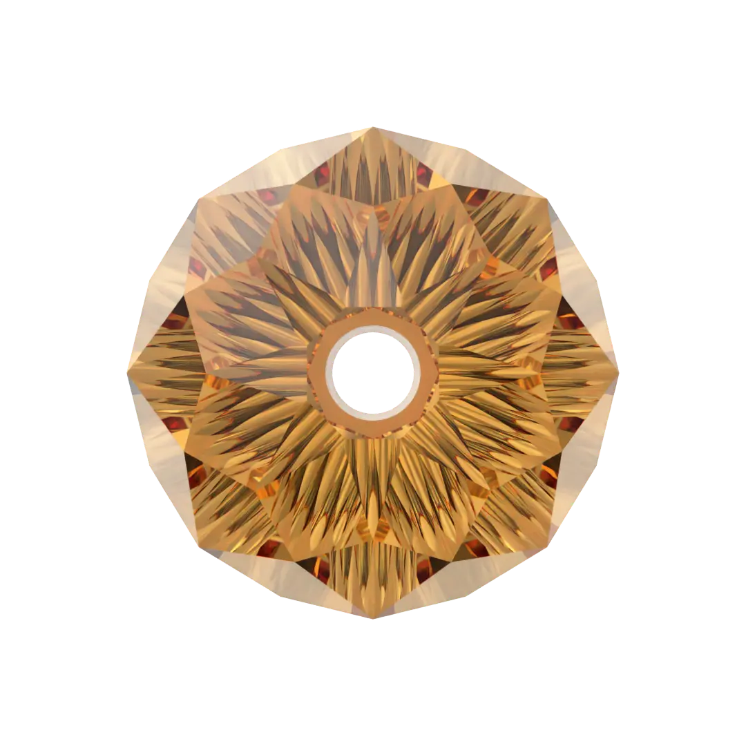 Serinity Crystal Beads Drop (5500) Topaz - Bluestreak Crystals