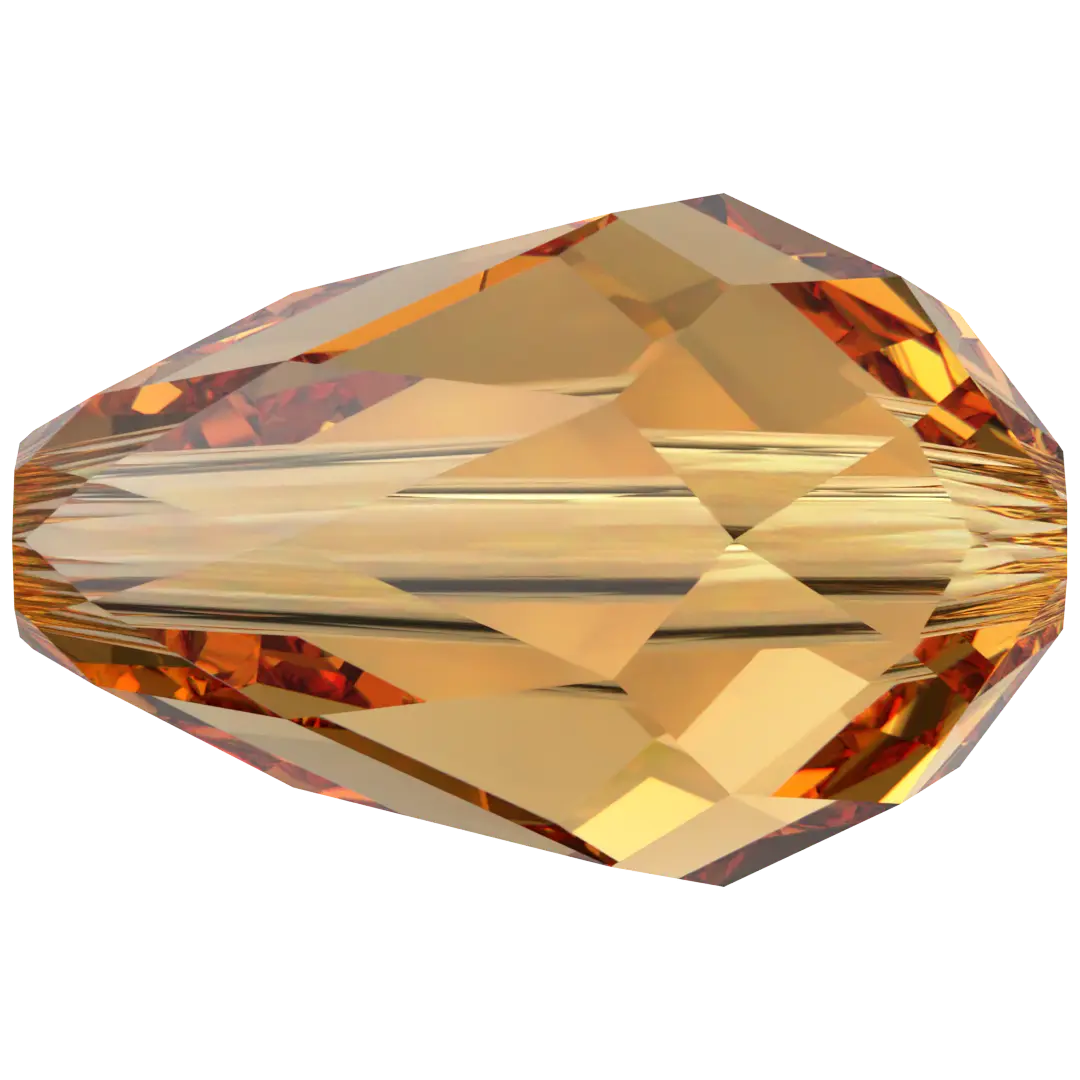 Serinity Crystal Beads Drop (5500) Topaz - Bluestreak Crystals