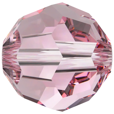 Serinity Crystal Beads Round (5000) Light Rose - Bluestreak Crystals
