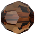 Swarovski Crystal Beads Round (5000) Smoked Amber - Bluestreak Crystals