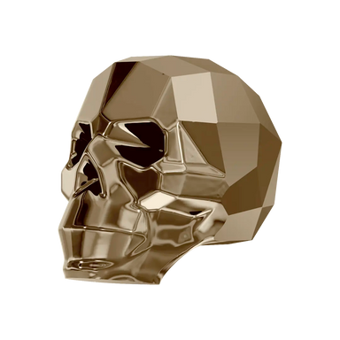 Serinity Crystal Beads Skull (5750) Crystal Metallic Light Gold 2X - Bluestreak Crystals