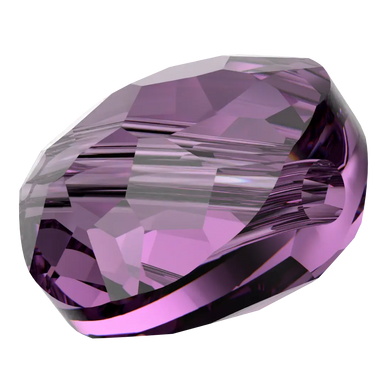 Serinity Crystal Beads Thin Round (5034) Amethyst - Bluestreak Crystals