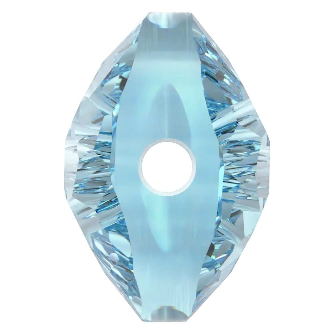 Serinity Crystal Beads Thin Round (5034) Aquamarine - Bluestreak Crystals